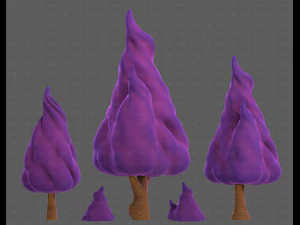 Trees Cartoon V32 3D Model