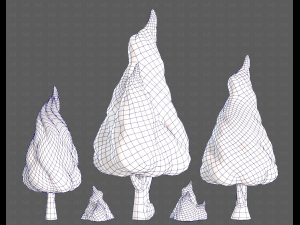 Trees Cartoon V32 3D Model