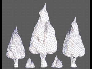 Trees Cartoon V32 3D Model