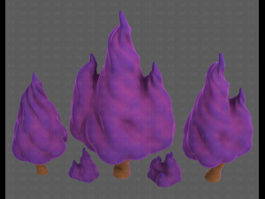 Trees Cartoon V32 3D Model