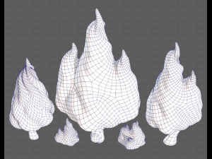 Trees Cartoon V32 3D Model