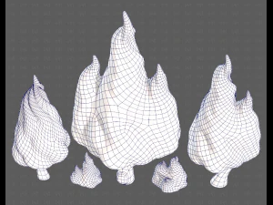 Trees Cartoon V32 3D Model