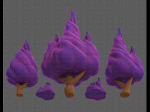 Trees Cartoon V32 3D Model