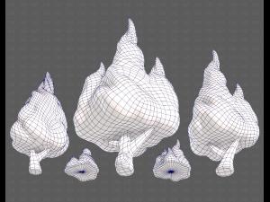 Trees Cartoon V32 3D Model