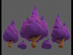 Trees Cartoon V32 3D Model
