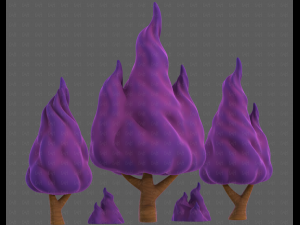 Trees Cartoon V32 3D Model