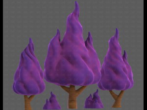 Trees Cartoon V32 3D Model
