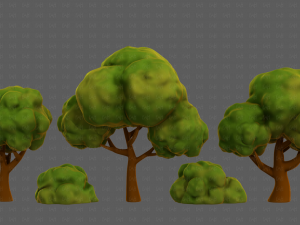 Trees Cartoon V33 3D Модель