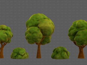 Trees Cartoon V33 3D Модель