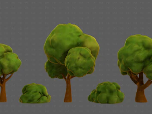 Trees Cartoon V33 3D Model