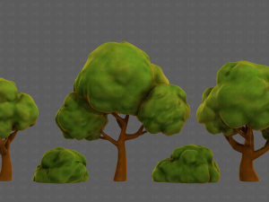 Trees Cartoon V33 3D Модель