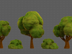 Trees Cartoon V33 3D Модель