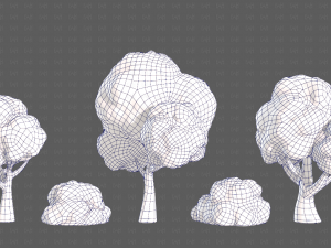 Trees Cartoon V33 3D Модель