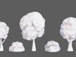 Trees Cartoon V33 3D Модель