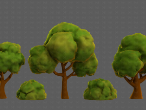 Trees Cartoon V33 3D Модель