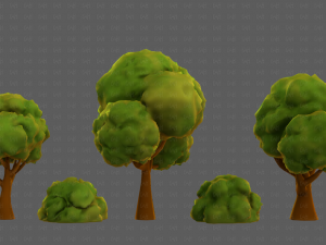 Trees Cartoon V33 3D Модель