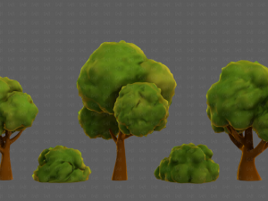 Trees Cartoon V33 3D Модель