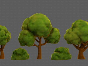 Trees Cartoon V33 3D Model