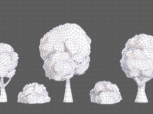 Trees Cartoon V33 3D Модель