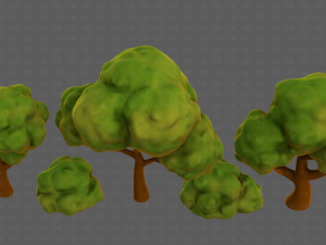Trees Cartoon V33 3D Модель
