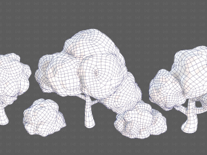 Trees Cartoon V33 3D Модель