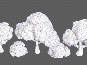 Trees Cartoon V33 3D Модель