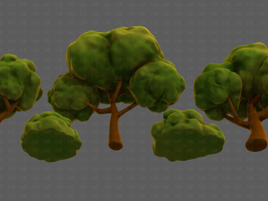 Trees Cartoon V33 3D Модель