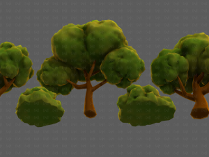 Trees Cartoon V33 3D Модель