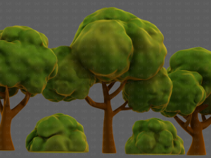 Trees Cartoon V33 3D Модель