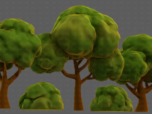 Trees Cartoon V33 3D Model