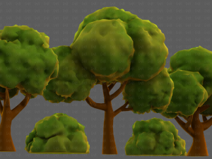 Trees Cartoon V33 3D Модель
