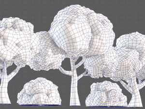 Trees Cartoon V33 3D Модель