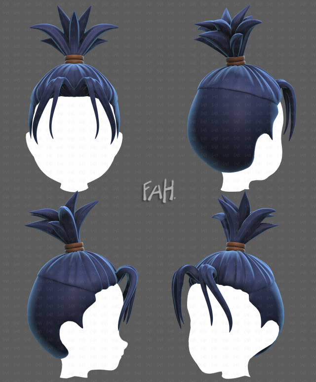Base Hair for Boy V54 3D Модель .c4d .max .obj .3ds .fbx .stl .blend 