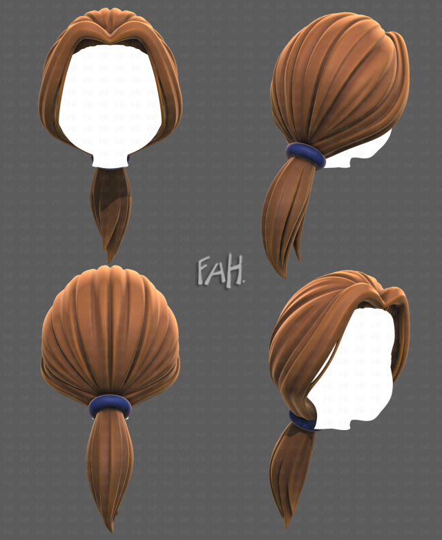 Base Hair for girl V54 3D Model in Clothing 3DExport