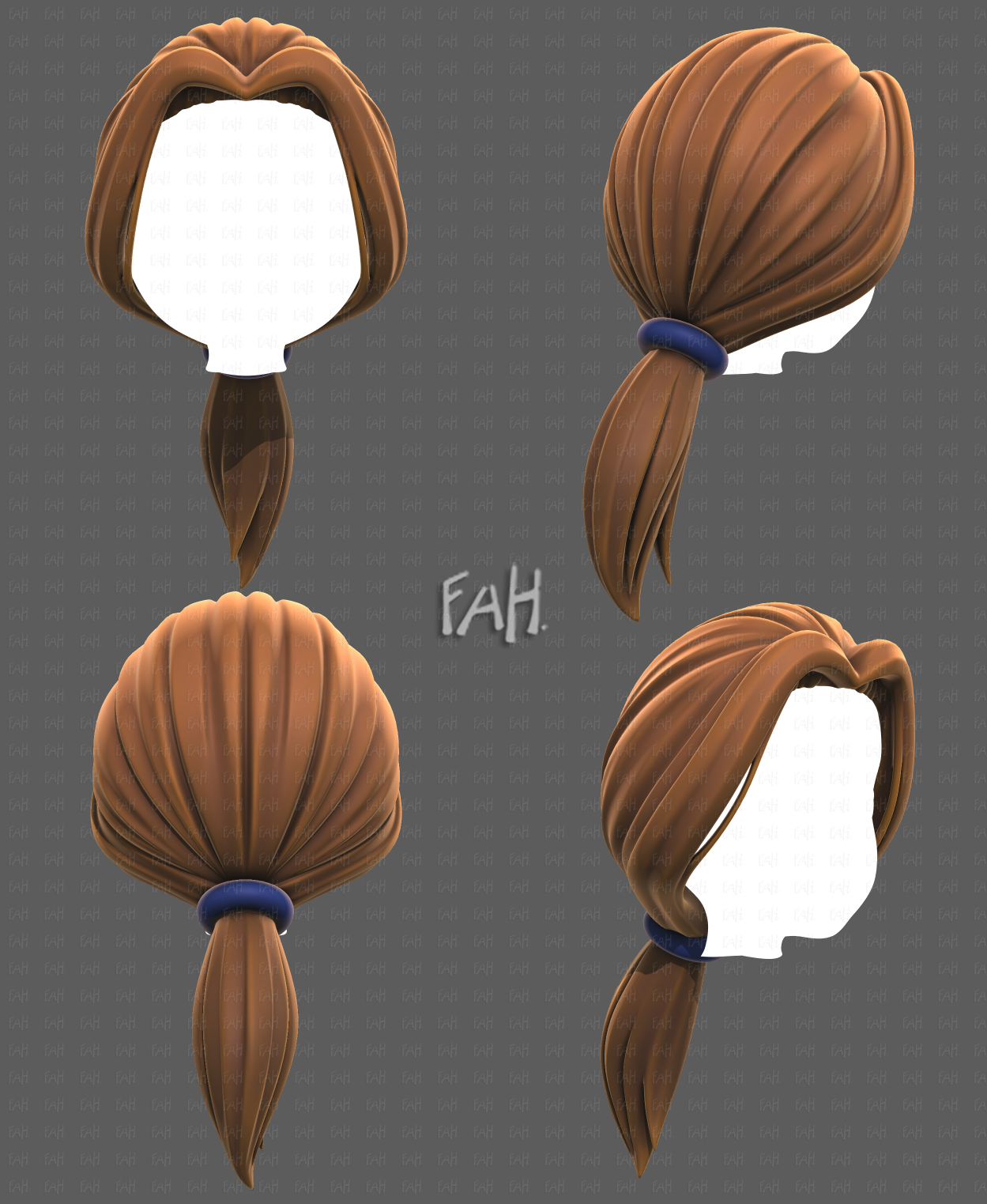 Base Hair for girl V32 3D Model in Clothing 3DExport