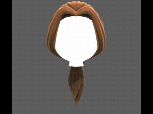Base Hair for girl V54 Modello 3D