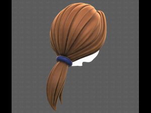 Base Hair for girl V54 Modello 3D