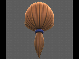Base Hair for girl V54 Modello 3D