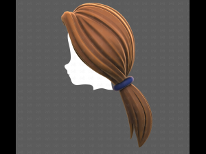 Base Hair for girl V54 Modello 3D