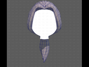 Base Hair for girl V54 Modello 3D