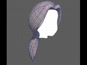 Base Hair for girl V54 Modello 3D