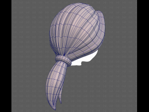 Base Hair for girl V54 Modello 3D