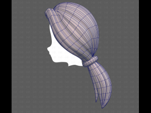 Base Hair for girl V54 Modello 3D