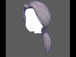 Base Hair for girl V54 Modello 3D