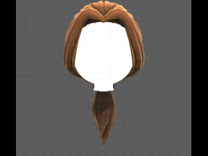 Base Hair for girl V54 Modello 3D