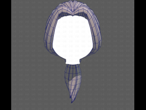 Base Hair for girl V54 Modello 3D