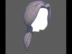 Base Hair for girl V54 Modello 3D
