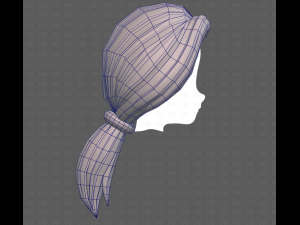 Base Hair for girl V54 Modello 3D
