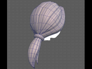 Base Hair for girl V54 Modello 3D