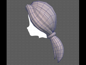 Base Hair for girl V54 Modello 3D